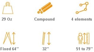 4 Stable Sticks® Essential 4 Points Bipod Shooting Sticks - Lightweight Aluminium, Extrem Stability for Hunting and Shooting, Foldable and transportable-StrideForce Fitness