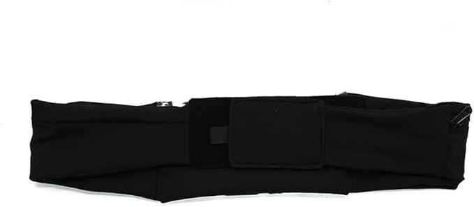 3 Pocket Adjustable Running Belt Waist Pack, Fanny Pack For Working Out With Sweat Resistant Backing, Holds All iPhone Models (Tie Dye/Black, Large/XL)-StrideForce Fitness