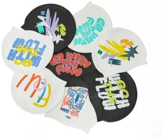 Unisex Silicone Swimming hat That Protects Hair and Ears, Pretty and Cool Artist Collaboration Design Swimming hat-StrideForce Fitness