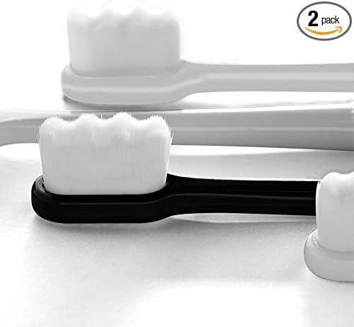 DI QIU REN Extra Soft Toothbrush for Sensitive Gums, Manual Toothbrush with 8 Tubes of 10000 Soft Floss Bristle for Gum Care, Protect Fragile Gums Good Cleaning Effect (2)