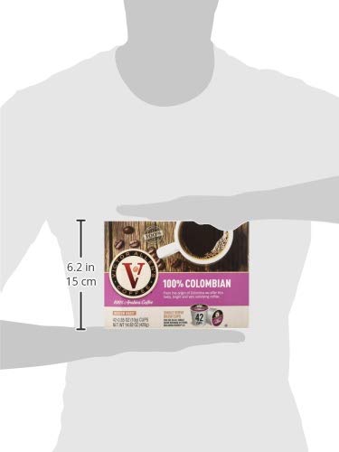Victor Allen's Coffee 100% Colombian, Medium Roast, 42 Count, Single Serve Coffee Pods for Keurig K-Cup Brewers-StrideForce Fitness