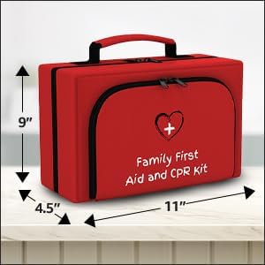 Family First Aid & CPR Kit - Emergency Medical Kit for The Entire Family, Child, Kids, and Youth. Perfect for Camping, Travel, Car, Hiking, Sports, Outdoor, and Home - First Aid Guide Life Safety Pro-StrideForce Fitness