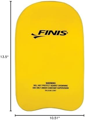 FINIS Foam Kickboard for Swim Training - Builds Leg Strength - Soft EVA Foam - Comfortable Grip - Yellow-StrideForce Fitness