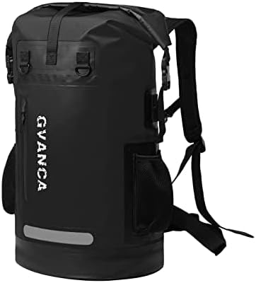 Waterproof Roll Top Kayak Dry Backpack, Floating Outdoor Dry Sack Boating Sailing Canoeing Rafting Fishing Camping 85L Black-StrideForce Fitness