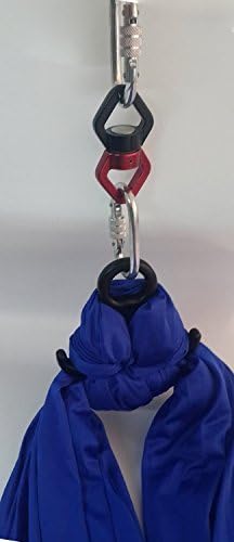 DASKING Aerial Silks Starter Kit - Durable 11Yards of Aerial Yoga Hammock with Hardware, Aerial Swing for Acrobatic Flying Yoga & All Levels (Aerial Rigging Point Up to 14ft)-StrideForce Fitness