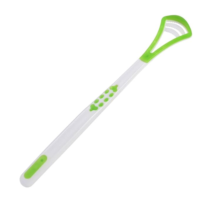 Tongue Scraper Tongue Cleaning Brush Scraper Tool for Oral Hygiene, Healthy Mouth Care and Daily Dental Cleaning Green