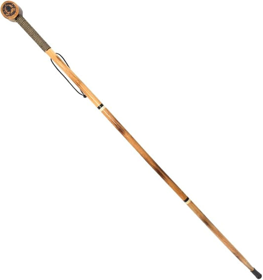 SE 3 Piece 55" Detachable Pine Wood Walking/Hiking Stick with Metal Tip, Reinforced Rubber Tip, and Water-Resistant Travel Pouch - Portable and Durable for Outdoor Adventures-StrideForce Fitness