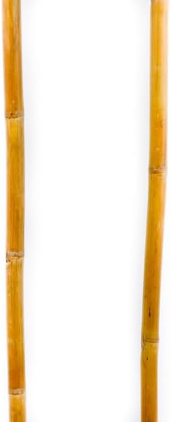 Booyah! Bamboo Downhill Ski Poles - Alpine Ski Poles with Black Pole Grip and Black Baskets, Ski Poles Men and Women, for Winter Downhill Skiing Wooden Poles-StrideForce Fitness