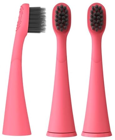 BURST Genuine Replacement Heads for Kids Electric Toothbrush (Pink/3 Pack) | Perfect Fit | Ultra Soft Bristles | 9 Months of Supply
