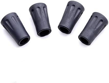Walking Stick Tips Rubber 4pcs Trekking Pole Tips Replacement- Rubber Feet for Hiking Poles, Walking Sticks, Trekking Poles | Rubber Tip for Walking Sticks Hiking Trekking Poles Boot Tips Rubber Feet-StrideForce Fitness