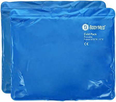 BodyMed Reusable Vinyl Ice Pack (2-Pack) for Knee, Arm, Elbow, Shoulder, Back - Professional Grade Cold Therapy for Injuries, Aches, Swelling, Bruises, Sprains - 21 in. x 13 in. (Oversize)-StrideForce Fitness