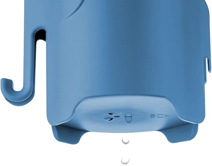 Kids Toothbrush Holder, Cute Elephant Toothbrush Holders for Toddler, Toothbrush Toothpaste Holder for Bathroom, Toothbrush Organizer with 3 Slots and a Hook, Sky Blue