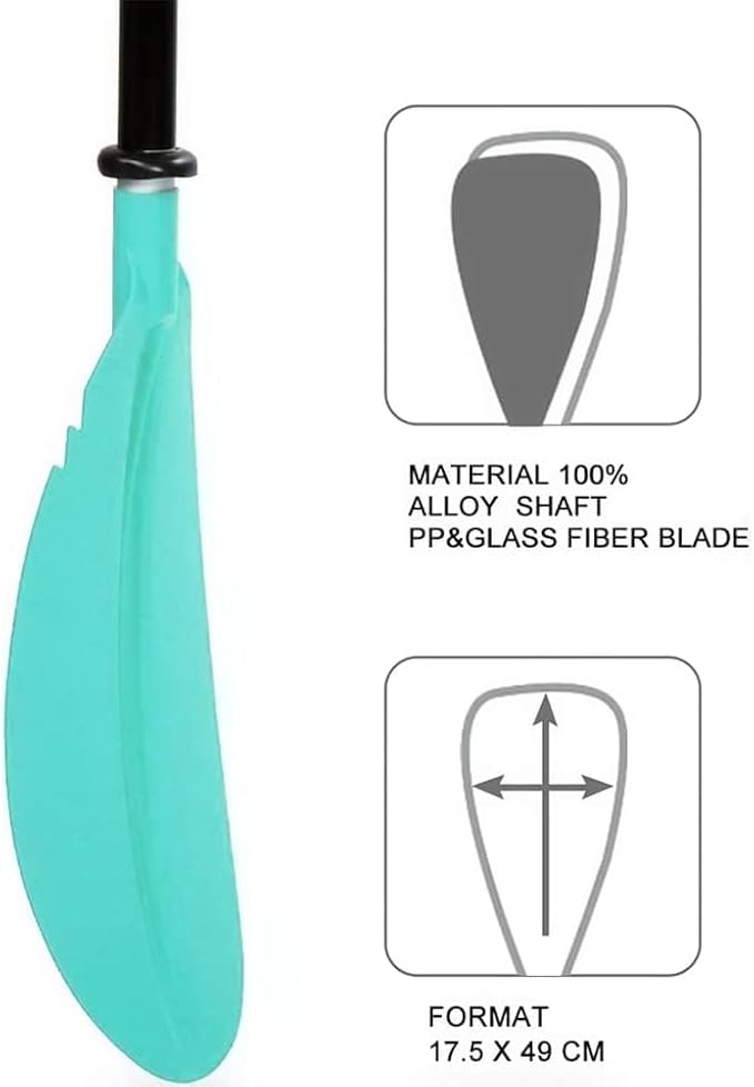 Kayak Paddle - Adjustable 2 Pieces Aluminum Alloy Shaft with Glass Fiber Blade for Surfing,Oar Fishing Easy Packable Travel-StrideForce Fitness