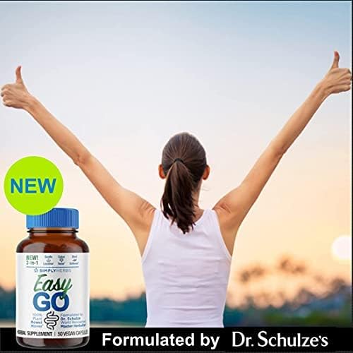 Dr. Schulze's Easy GO Bowel Mover 2-Pack | Formulated Gentle Laxative, Colon Toner & Stool Softener | 100% Plant Natural Bowel Cleanse | Promotes Regular & Complete Bowel Movements | 100 Ct Vegan-StrideForce Fitness