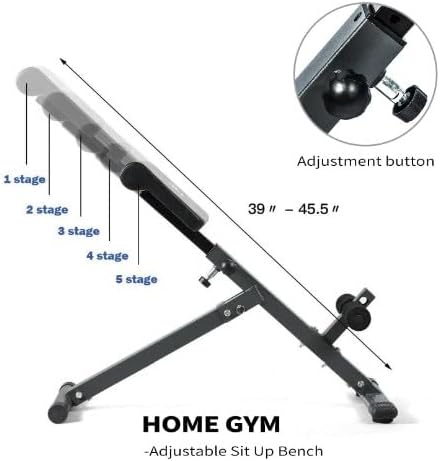 Roman Chair, Hyperextension Bench Roman Chair Adjustable Back Extension Machine Lower Back Exercise Equipment Multi-Functional Workout Bench for Home Gym Full Body Abs Glutes Core Muscles-StrideForce Fitness