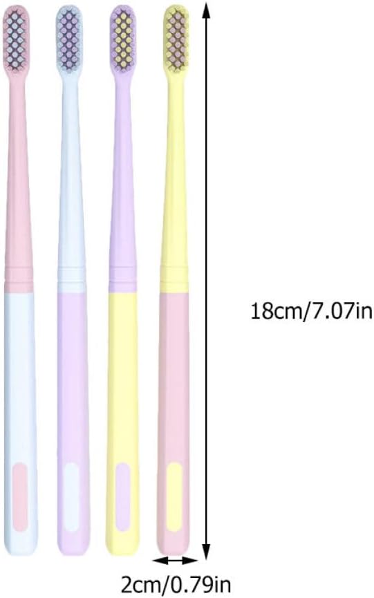 8Pcs Soft Bristle Toothbrush for Sensitive Gums Flexible Small Head Gum Care Toothbrushes in Pastel Colors for Adults and Travel