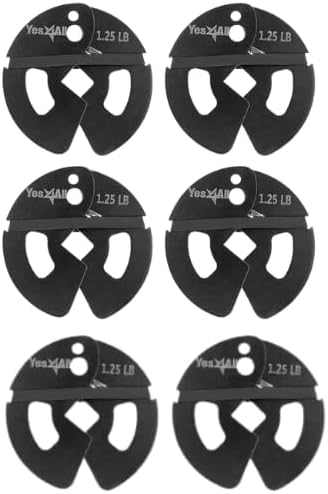 Yes4All Fractional Weight Plates Set, Available In Steel And Rubber, Set of 2/4/6 Plates in 1.25LB, 2.5LB, or 5LB Sizes, Micro Change Plates for Dumbbell and Olympic Barbell Weightlifting-StrideForce Fitness