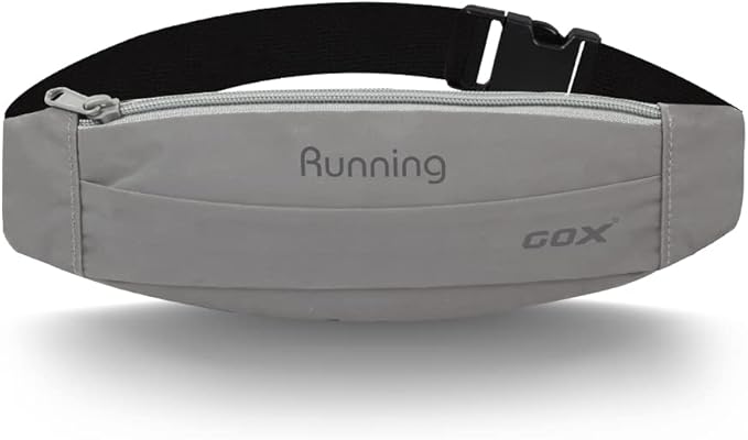 Gox Fanny Pack For Men Running Pouch Belt,Phone Holder Waist Pack Sport Hiking Walking Traveling (silver)-StrideForce Fitness