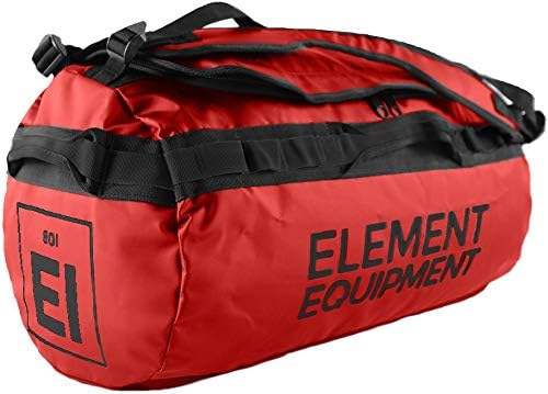 Element Equipment Trailhead Duffel Bag Shoulder Straps Waterproof Red Medium-StrideForce Fitness