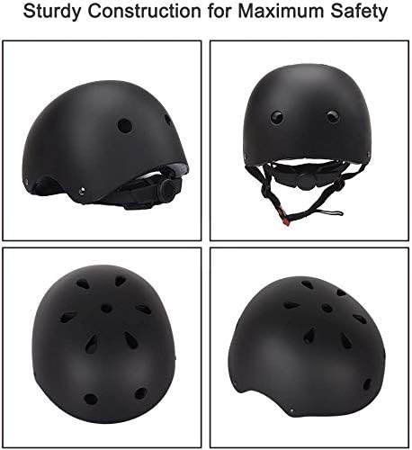 Adjustable Helmet for Ages 5-16 Kids Toddler Boys Girls Youth,Protective Gear with Elbow Knee Wrist Pads for Multi-Sports Skateboarding Bike Riding Scooter Inline skatings Longboard Roller Skate-StrideForce Fitness