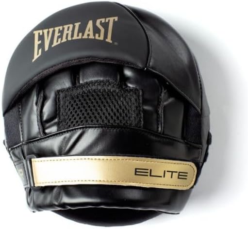 Everlast Elite 2 Punch Mitts Black/Gold One Size-StrideForce Fitness