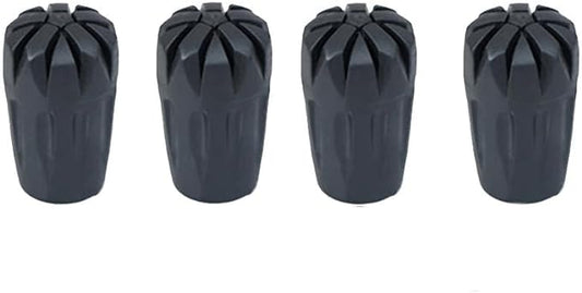 Walking Stick Tips Rubber 4pcs Trekking Pole Tips Replacement- Rubber Feet for Hiking Poles, Walking Sticks, Trekking Poles | Rubber Tip for Walking Sticks Hiking Trekking Poles Boot Tips Rubber Feet-StrideForce Fitness