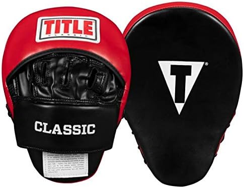 Title Boxing Classic Charge Punch Mitts, Black/Red-StrideForce Fitness
