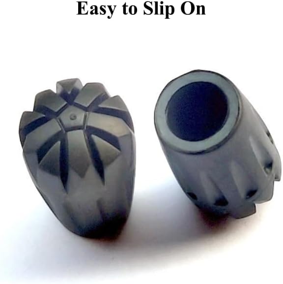 Walking Stick Tips Rubber 4pcs Trekking Pole Tips Replacement- Rubber Feet for Hiking Poles, Walking Sticks, Trekking Poles | Rubber Tip for Walking Sticks Hiking Trekking Poles Boot Tips Rubber Feet-StrideForce Fitness
