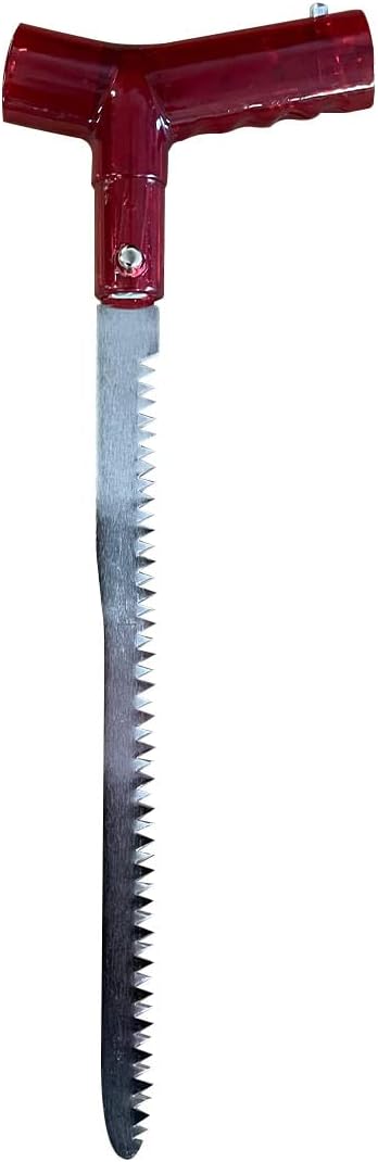 Emergency Snow Shovel with Saw - Converts from Dig to Chop/Hoe Mode Portable for Snowmobiles, Skiing, Backcountry, Avalanche Rescue Winter Survival Gear Car, Camping T6 Aluminum, Red-StrideForce Fitness