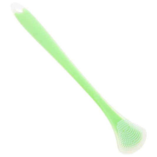 SOIMISS Portable Silicone Tongue Scraper for Adults, Double-Sided Oral Care Tool in Mint Green, Handheld Tongue Coating Cleaner for Bad Breath Removal and Daily Hygiene
