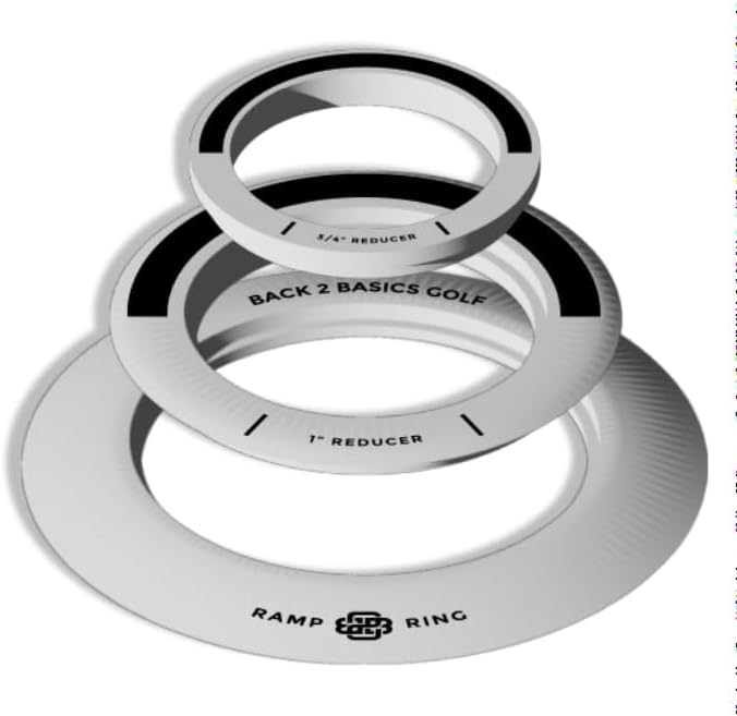 3-Piece Putting Ring Set, Putting Green Indoor Ramp Ring & Hole Reducers for Ultimate Precision Golf Practice, Usabe for Indoor Golf Hitting Mat & Putting Green Outdoor, Golfing Gifts for Men & Women-StrideForce Fitness