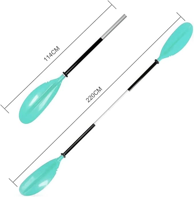 Kayak Paddle - Adjustable 2 Pieces Aluminum Alloy Shaft with Glass Fiber Blade for Surfing,Oar Fishing Easy Packable Travel-StrideForce Fitness
