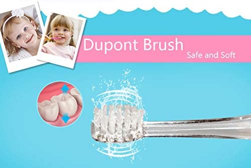 SEAGO Toothbrush Replacement Heads - SG977 SG513 - Kids Toothbrushes Heads for Toddlers - Compatible with SEAGO Electric Toothbrushes Kids (White, 6-Pack)