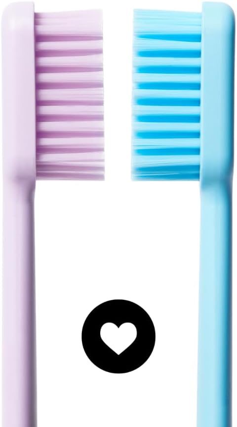Boie USA Extra Soft Toothbrush Pack of 2 - with 100% Recycled Handles - Gentle on Sensitive Teeth and Gums, Made in The USA, Quality Bristle Soft Tooth Brush, 2-Pack