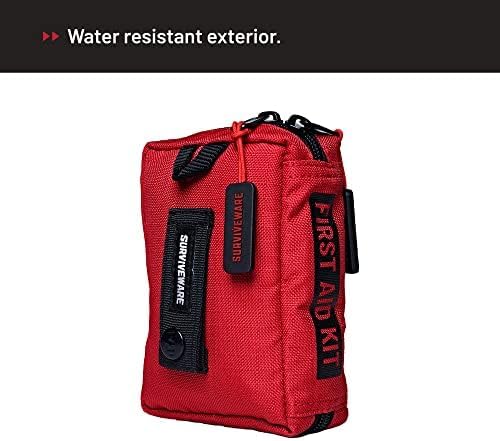 Surviveware 51 Pcs Comprehensive Premium Survival First Aid Kit - Medical Emergency Kit for Travel Camping Gear, Home Essentials & Outdoor Emergencies - HSA & FSA Eligible Survival Kit-StrideForce Fitness