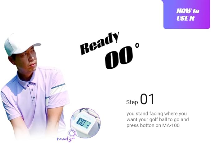 See Directions Digitally! Golf Aiming Device White-StrideForce Fitness