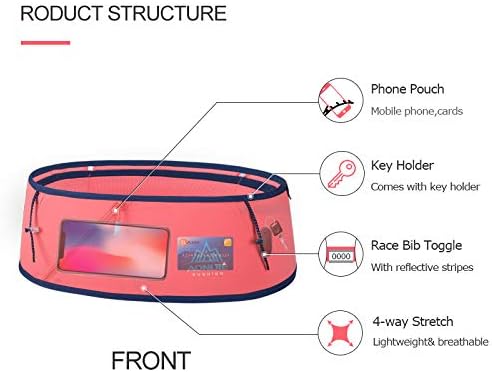 AONIJIE Lovtour Running Belt Waist Pack, Flip Waist Belt,with 250ml Soft Water Bottle Free and Lightweight for Marathon Climbing Jogging Cycling Workout Fitness Mobile Phone Holder-StrideForce Fitness
