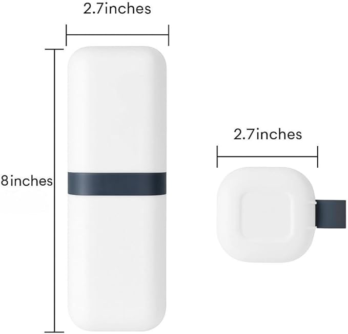 2-in-1 Compact Design Travel Toothbrush Case with Rinse Cup & Handle – Leak-Proof Toothbrush Holder for Travel, Camping, Gym, Outdoor – Portable & Hygienic Storage for Oral Care Essentials