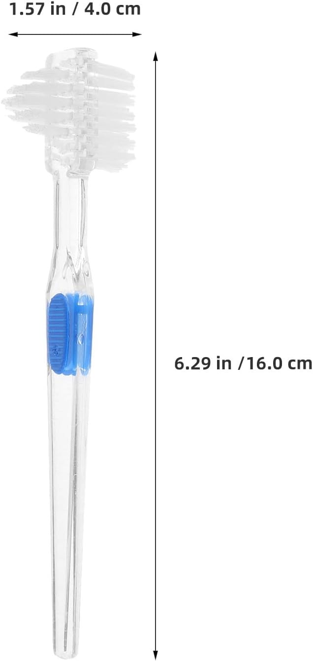 8pcs Soft Denture Toothbrush: Small Double-Sided Brush for Partial Denture and Mouth Retainer Cleaning - Compact Dental Retainer Cleaning Tool for Elderly