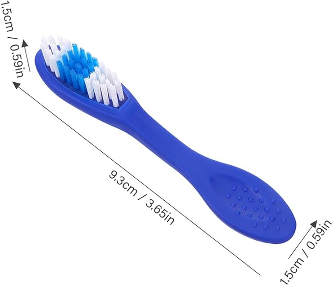 Baluue 20pcs Short Handle Security Toothbrush, Prison Security Toothbrush Individually Packaged for Prison, Detention Center, Travel, Blue, 3.66 Inch