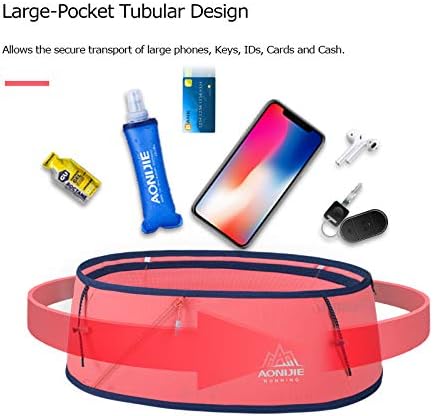 AONIJIE Lovtour Running Belt Waist Pack, Flip Waist Belt,with 250ml Soft Water Bottle Free and Lightweight for Marathon Climbing Jogging Cycling Workout Fitness Mobile Phone Holder-StrideForce Fitness