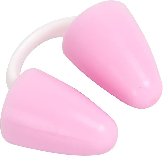 Painless Nose Plugs for Swimming,Nose Plugs for Swimming for Kids (Age 6+) and Adults, Ensure Comfort and Safety in The Water (Red, Small)-StrideForce Fitness