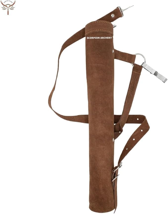 Traditional Back Quiver Bow Arrow Holder Handmade Leather Quiver Lightweight & Comfortable Gift for him Aniversary Gift-StrideForce Fitness