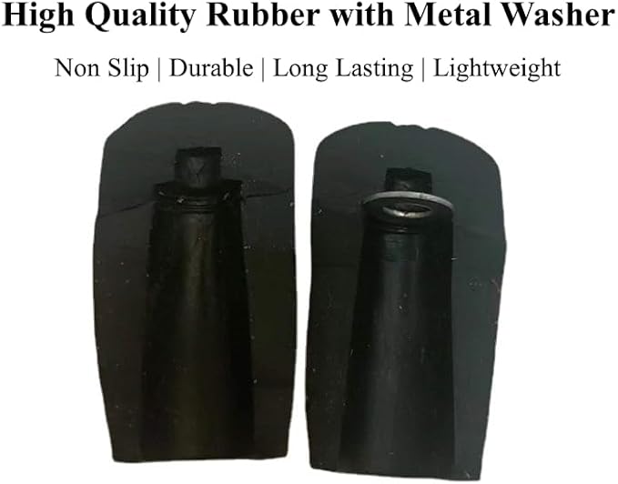 Walking Stick Tips Rubber 4pcs Trekking Pole Tips Replacement- Rubber Feet for Hiking Poles, Walking Sticks, Trekking Poles | Rubber Tip for Walking Sticks Hiking Trekking Poles Boot Tips Rubber Feet-StrideForce Fitness