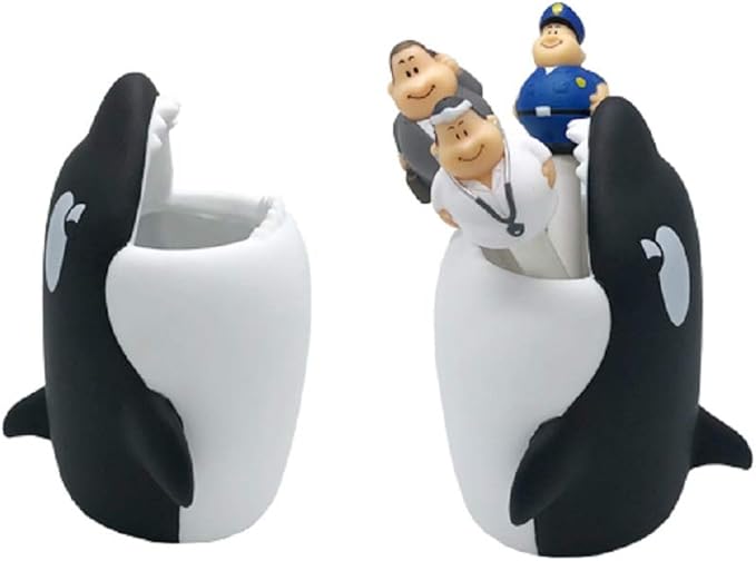 Kids Toothbrush Holder Toothbrush Organizer – Durable Silicone Animal Tooth Brush Holder – Easy to Clean Toothbrush and Toothpaste Holder – Toothbrush Holders for Bathrooms by Lily’s Home (Whale)