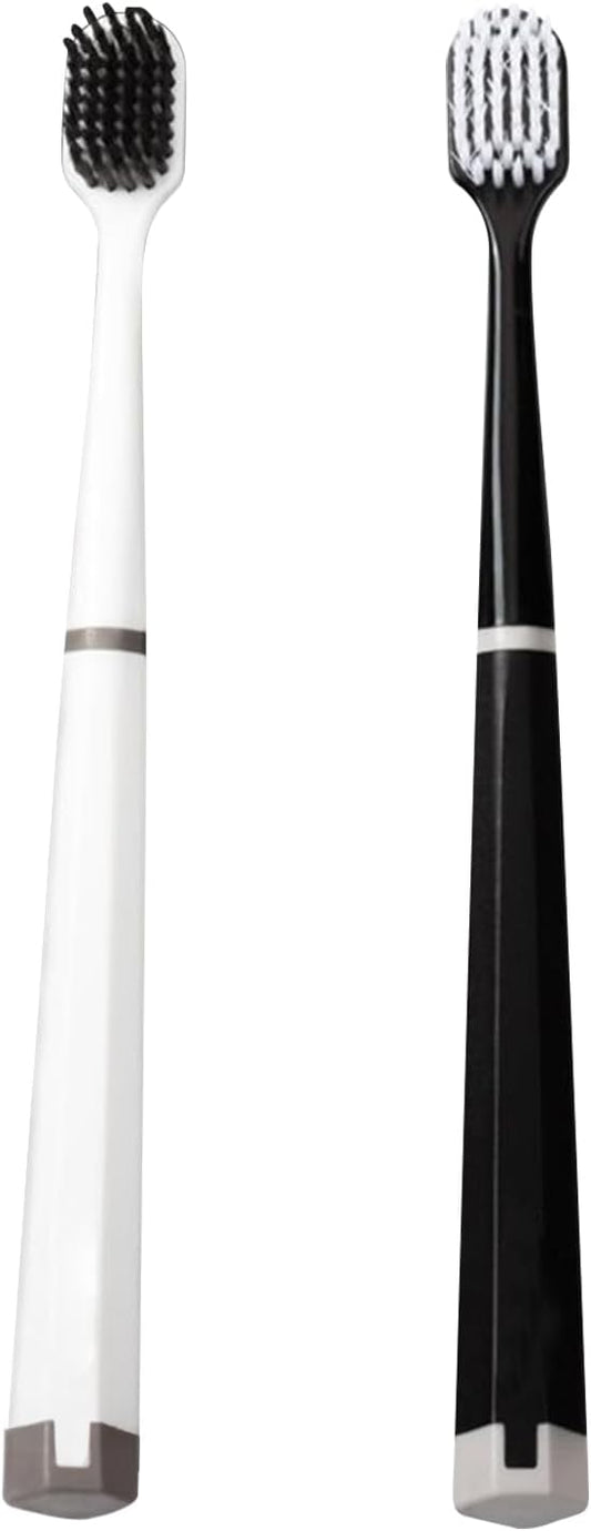 Soft Toothbrush - Manual Bristle Brush for Deep Cleaning | Wide Head Design, Bad Breath Remover & Gentle Gum Care for Women, Men, Students, Couples, Family, Friends, Travel, Home Hygiene