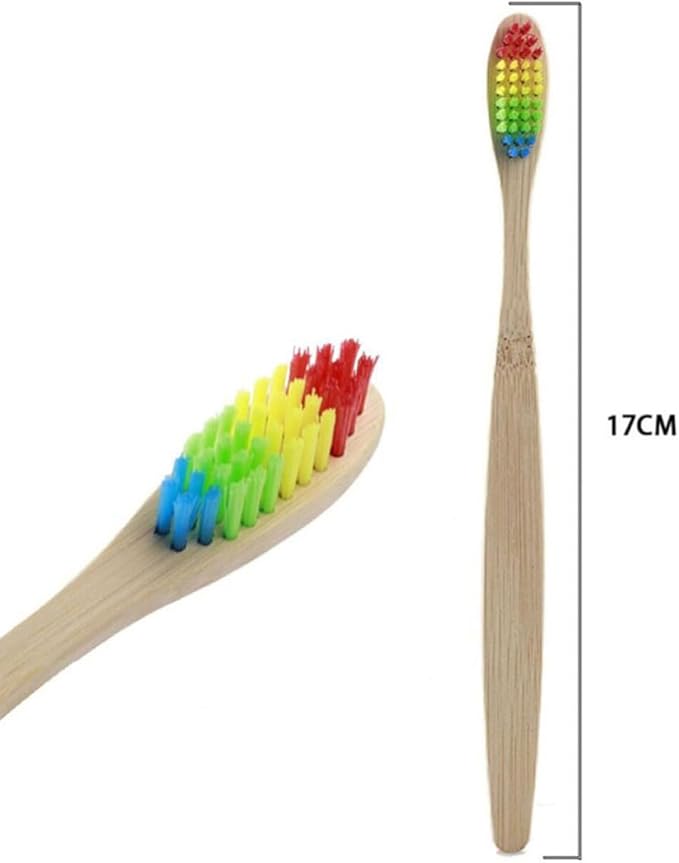 4pcs Colorful Toothbrushes Degradable Handles Ergonomic Anti-Slip Design Manual Travel and Home Use for Oral Care