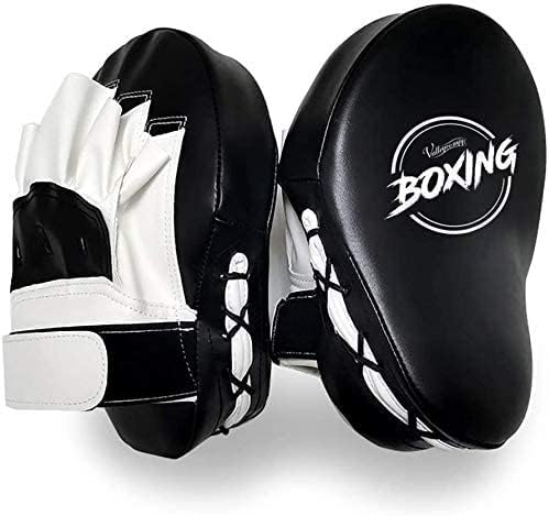 Valleycomfy Boxing Curved Focus Punching Mitts- Leatherette Training Hand Pads-StrideForce Fitness