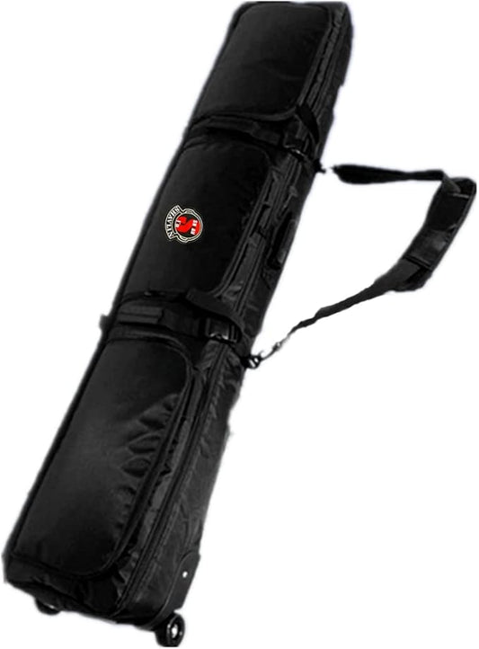 UNISTRENGH Padded Snowboard Bag With Wheels - Travel Bag for Single Snowboard and Snowboard Boots,Helmet,Clothes-StrideForce Fitness