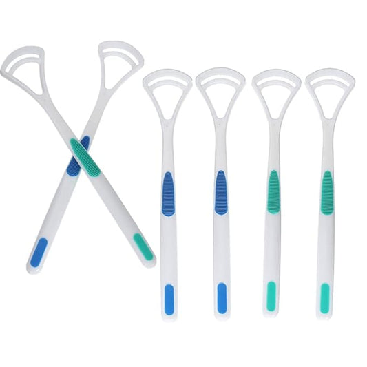 6 PCS Tongue Scraper Cleaner Tongue Coating Brush Oral Cleaning Tools